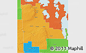 Political 3D Map of Division No. 20