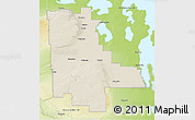 Shaded Relief 3D Map of Division No. 20, physical outside