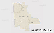 Shaded Relief 3D Map of Division No. 20, single color outside