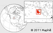 Blank Location Map of Division No. 20