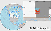 Gray Location Map of Division No. 20, highlighted country, highlighted parent region