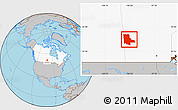 Gray Location Map of Division No. 20, highlighted country