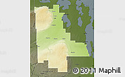 Physical Map of Division No. 20, darken