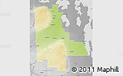 Physical Map of Division No. 20, desaturated