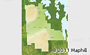 Physical Map of Division No. 20, satellite outside