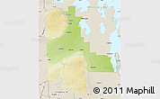 Physical Map of Division No. 20, shaded relief outside