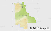 Physical Map of Division No. 20, single color outside