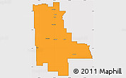 Political Simple Map of Division No. 20, cropped outside