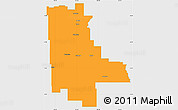 Political Simple Map of Division No. 20, single color outside