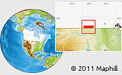 Physical Location Map of Division No.  5, highlighted country