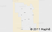 Classic Style 3D Map of Division No.  8, single color outside