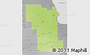 Physical 3D Map of Division No.  8, desaturated