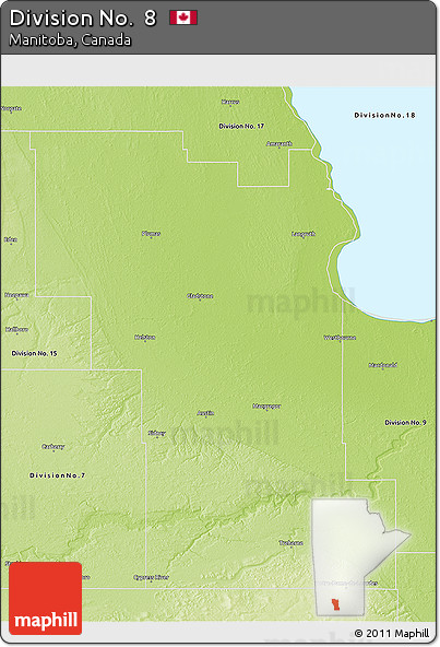 Physical 3D Map of Division No.  8