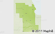 Physical 3D Map of Division No.  8, lighten