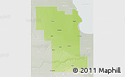 Physical 3D Map of Division No.  8, lighten, semi-desaturated