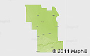 Physical 3D Map of Division No.  8, single color outside