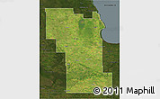 Satellite 3D Map of Division No.  8, darken