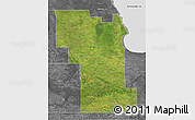 Satellite 3D Map of Division No.  8, desaturated
