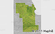 Satellite 3D Map of Division No.  8, lighten, desaturated
