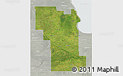 Satellite 3D Map of Division No.  8, lighten, semi-desaturated