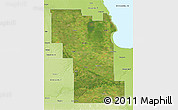 Satellite 3D Map of Division No.  8, physical outside