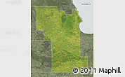 Satellite 3D Map of Division No.  8, semi-desaturated