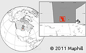 Blank Location Map of Division No.  8, highlighted country, highlighted parent region
