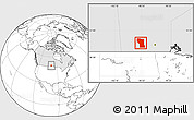 Blank Location Map of Division No.  8, highlighted country