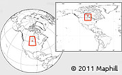 Blank Location Map of Division No.  8, highlighted parent region, within the entire country