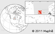 Blank Location Map of Division No.  8, highlighted parent region