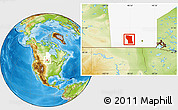 Physical Location Map of Division No.  8, highlighted parent region