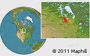 Satellite Location Map of Division No.  8