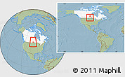 Savanna Style Location Map of Division No.  8, highlighted country, within the entire country, hill shading