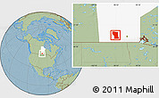 Savanna Style Location Map of Division No.  8, highlighted parent region, hill shading
