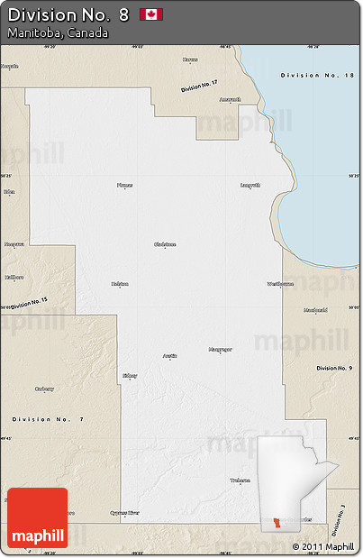 Classic Style Map of Division No.  8