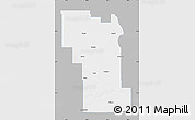 Gray Map of Division No.  8, single color outside