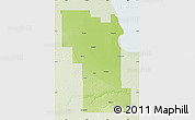 Physical Map of Division No.  8, lighten