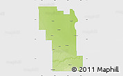 Physical Map of Division No.  8, single color outside