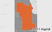 Political Map of Division No.  8, desaturated