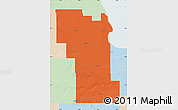 Political Map of Division No.  8, lighten