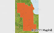 Political Map of Division No.  8, satellite outside