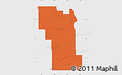 Political Map of Division No.  8, single color outside
