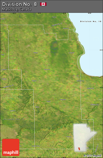 Satellite Map of Division No.  8