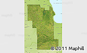 Satellite Map of Division No.  8, physical outside