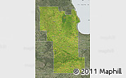Satellite Map of Division No.  8, semi-desaturated