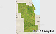 Satellite Map of Division No.  8, shaded relief outside