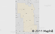Shaded Relief Map of Division No.  8, desaturated