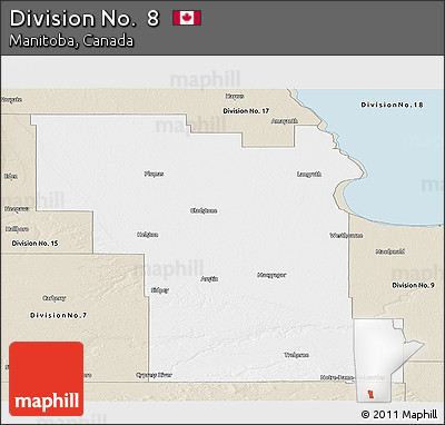 Classic Style Panoramic Map of Division No.  8