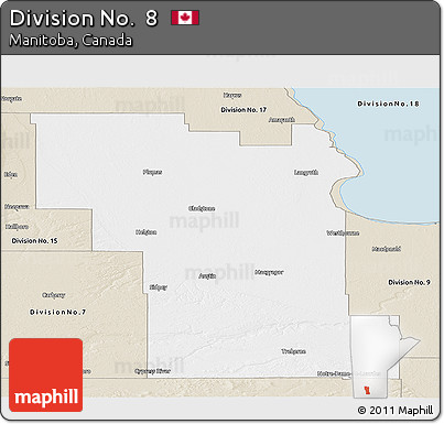Classic Style Panoramic Map of Division No.  8