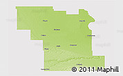 Physical Panoramic Map of Division No.  8, cropped outside